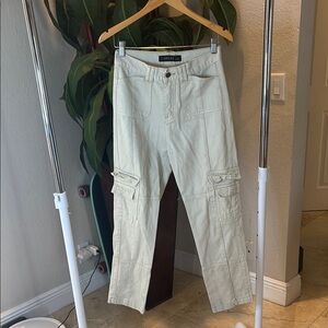 Lioness Cream Cargo Pants Relaxed Fit